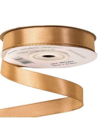 Szatén szalag 12mm x 22.86m - Barna