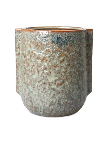 Váza üvegezett széles - aqua