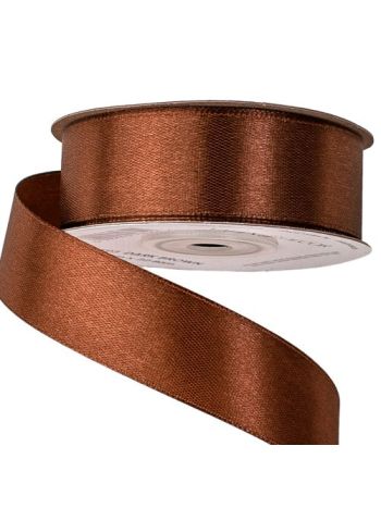 Szatén szalag 25mm x 22.86m - Sötétbarna