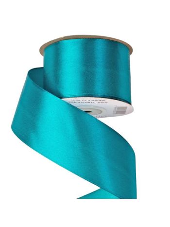 Szatén szalag 50mm x 22.86m - Türkizkék