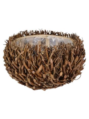 Kaspó ültethető fa 35x18 cm natúr