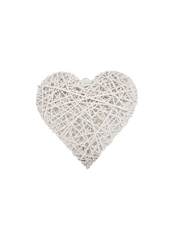 hasított vessző szív fehér 58 cm