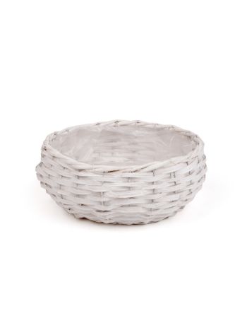 hasított fa tál fehér 29x12cm