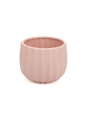Deco kerámia kaspó matt pasztell rózsaszín 12x10cm