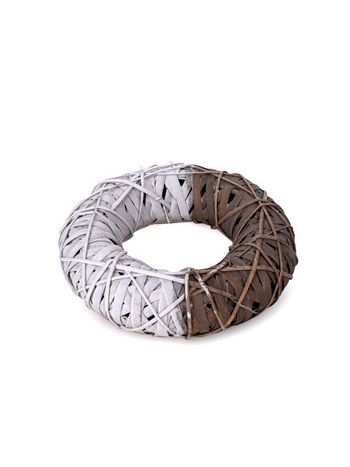 fonott koszorúalap szürke-fehér 40x12cm