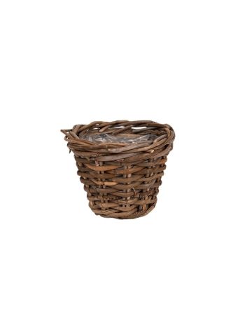 hasított rattan kaspó barna 20x16cm