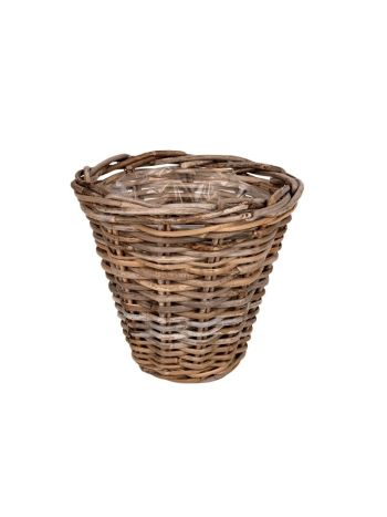hasított rattan kaspó barna 30x27cm