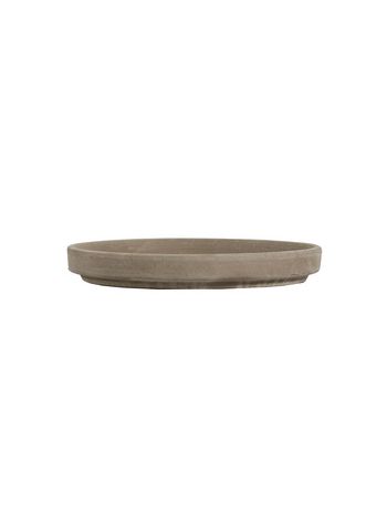 Grande vízálló agyag cserépalátét bazalt 22cm