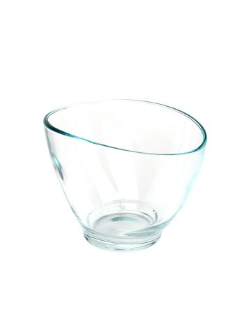 ovális üveg kaspó 20x14x14cm