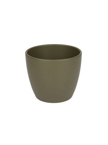 Base kerámia kaspó matt olivazöld 15cm