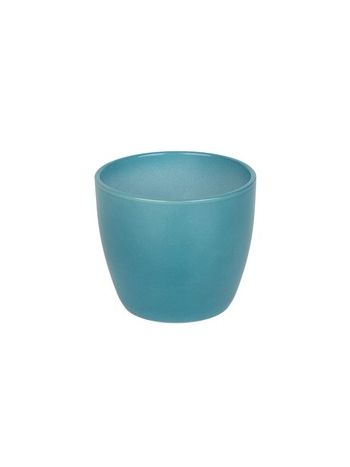 Base kerámia kaspó lakkozott türkiz 11cm