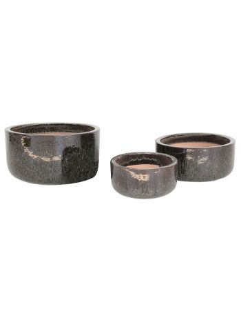 Sadie Cylinder kerámia ültetőtál szett espresso 18x8-28x12-5cm