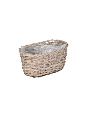 ovális hasított fa tál szürke 30x14cm