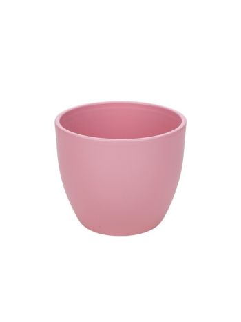 Base kerámia kaspó matt világos rózsaszín 10cm