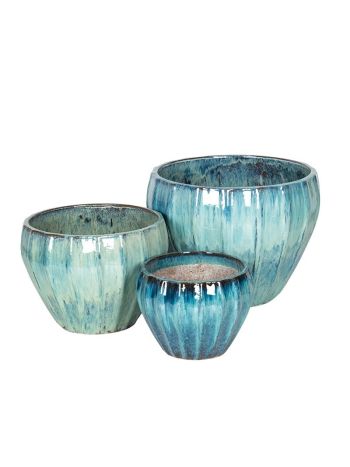 Sinclair Eros növénytartó szett jégkék 32x24-55x41cm