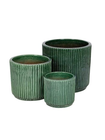 Soren Classic kerámia növénytartó szett fenyőzöld