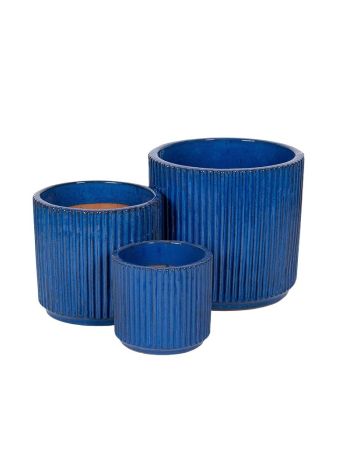 Soren Classic kerámia növénytartó szett királykék