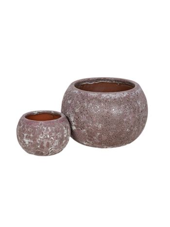 Brisbane Globe kerámia növénytartó szett savmaratott rózsaszín