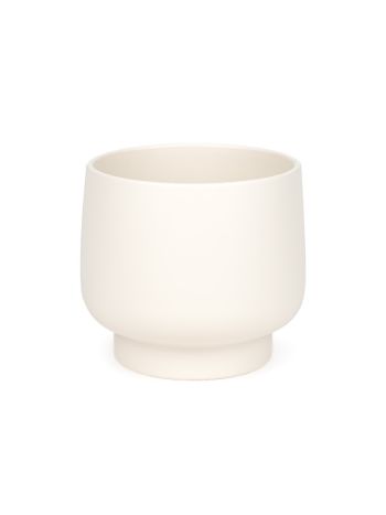 Krug kerámia kaspó antik fehér 17cm