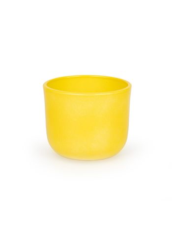 Ronan kerámia kaspó lakozott sárga 12cm