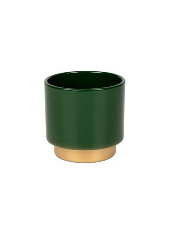 Milo orchidea váza fenyőzöld-arany 12cm