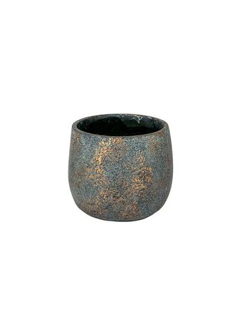 Silas beton kaspó antikolt bronz 10-6x9cm