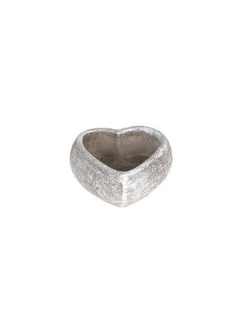 Darcy szív alakú cement tál antikolt szürke 9x9-5x4cm
