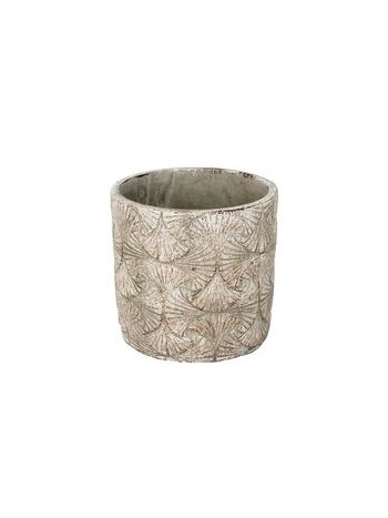 Ginko beton hengerkaspó szürke 11-4x9-8cm