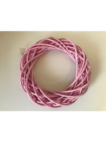 (Rattan) Koszorúalap 40cm Pink A-40/PINK - D40*8cm (10-16/#)