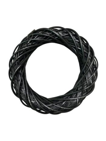 (Rattan) Koszorúalap 40cm Fekete A-40/BLACK - D40*8cm (16/#)