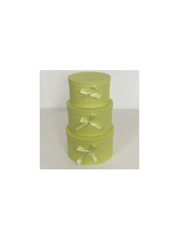 Ajándék-Virág Papírdoboz Szett/3 100-25/ZÖLD - D15*H8cm (24/#)