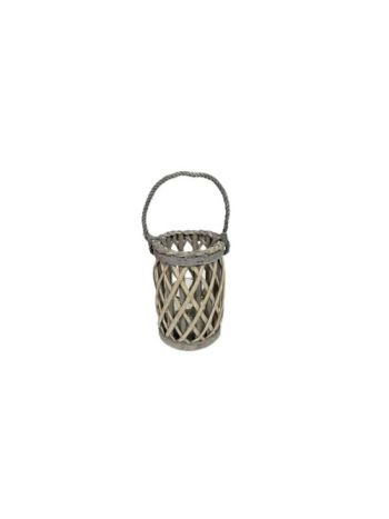 (Rattan) Mécsestartó Szürke 90-M-22 - D14/15*H22cm (20/#)