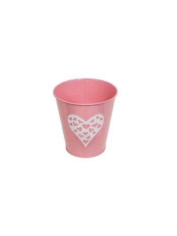 Bádog Kaspó Pink- Szív A Szívben 140-B-22-07 - D13/9*H13cm (120/#)