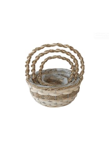 Fonott Füles Kosár Kerek Szett/3 54-201 - D26*H15/34cm (24/#)