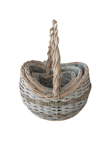 Fonott Füles Kosár Kerek Szett/3 54-205 - D25*H13/18/33cm (24/#)