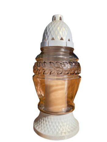 Üveg mécses műanyag kupakkal La 273 A    CS:5999568107403 db/csomag: 6