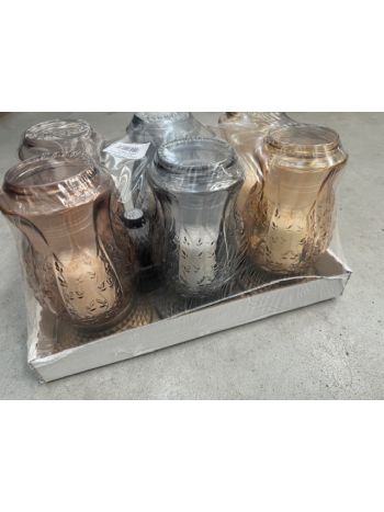 Üveg mécses műanyag kupakkal LA 413 LT CS:5999568109964 db/csomag: 6