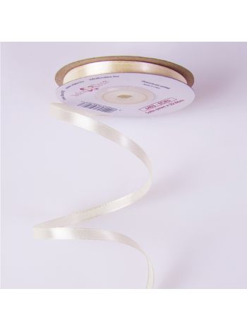 Szatén szalag 6mm x 22.86m - Ekrü