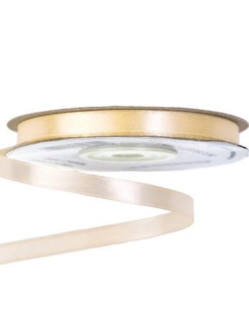 Szatén szalag 6mm x 22.86m - Krém 6mm x 22.86m (25yard) 6414