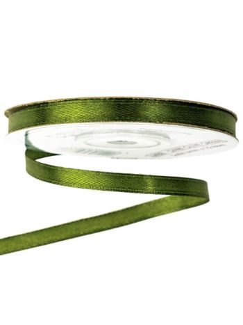 Szatén szalag 6mm x 22.86m - Olivazöld