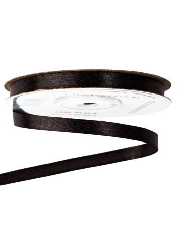 Szatén szalag 6mm x 22.86m - Fekete