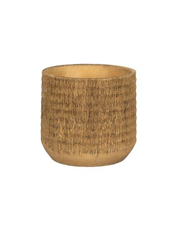 Mateo kő kaspó barna 20-5x18cm