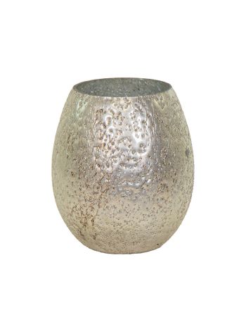 Marhaba Monica üvegváza ezüst 16x18cm