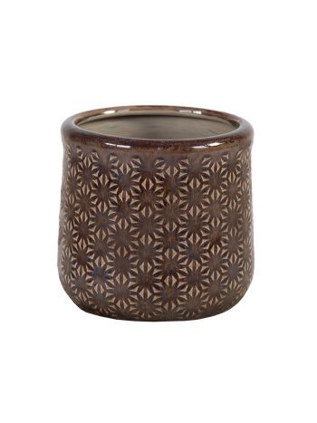 Sophia Cauldron kerámia kaspó barna 12-5x11cm