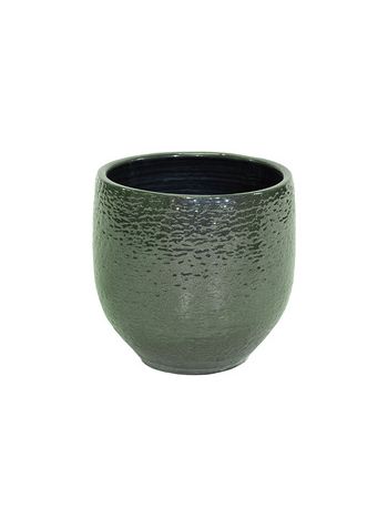 Puro kerámia kaspó cédruszöld 20x19cm