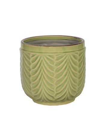 Manon Cauldron kerámia kaspó kiwizöld 12-5x11-5cm