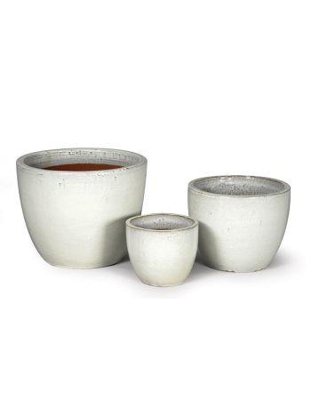 Sydney Classic kerámia növénytartó szett fehér 22x21-38x32cm S3