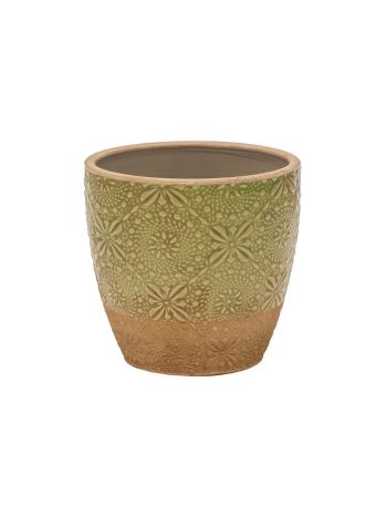 Sanne kerámia kaspó kiwizöld 8x7-5cm