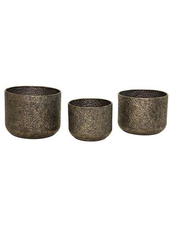 Hadad Classic fém kaspó réz szett 30-5x24-40x30cm S3