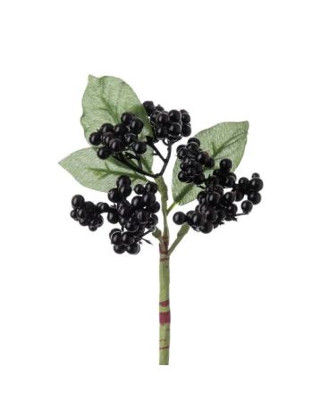 Bogyós ág- 22cm magas - Sötétlila